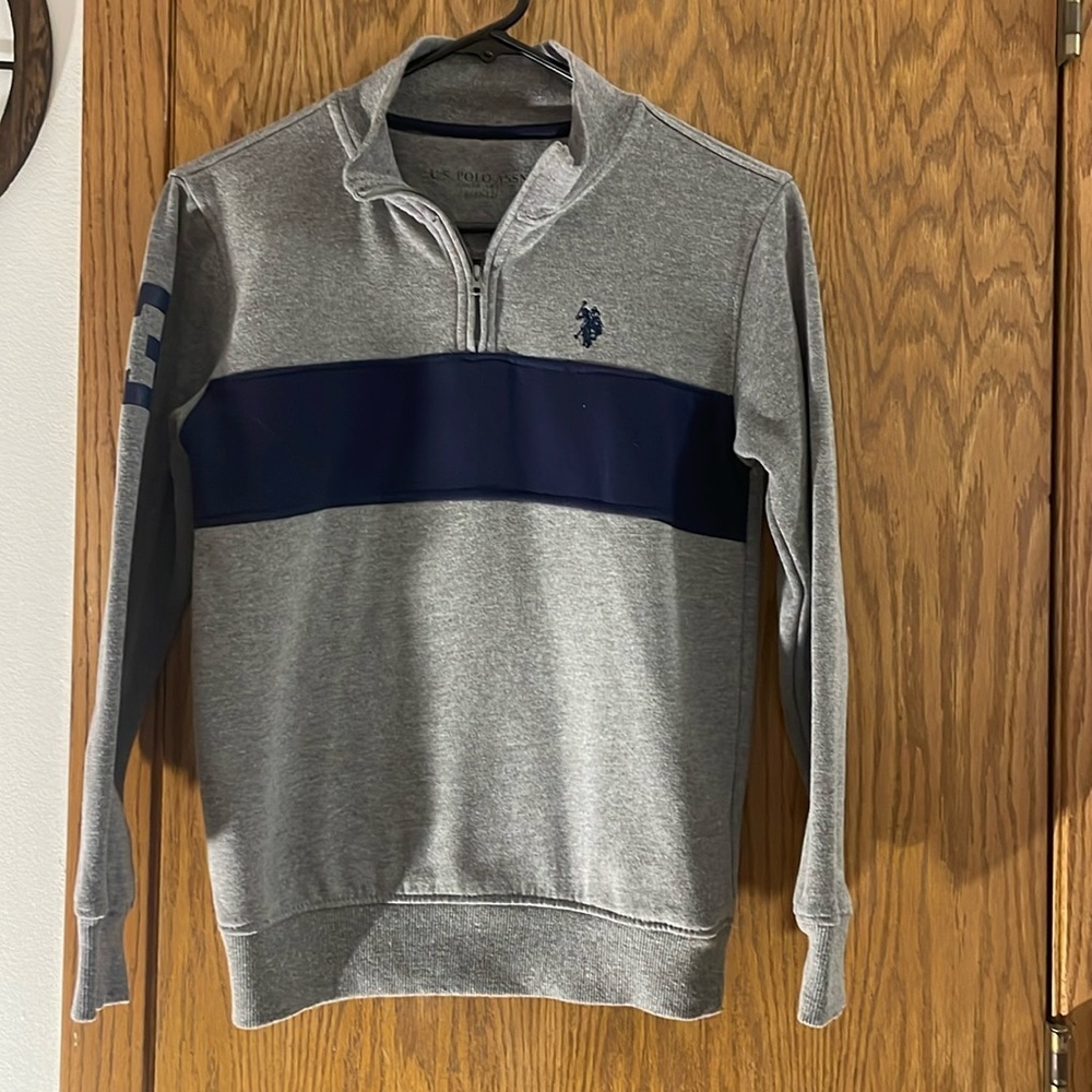 U.S. Polo Assn. Boys Size Large Grey/Blue